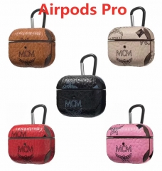エムシーエム AirPods proケースブランド MCM Air Podsproカバー 全面保護  AirPods3/2/1イヤホーンケース 男女兼用 AirPods収納ケース お洒落