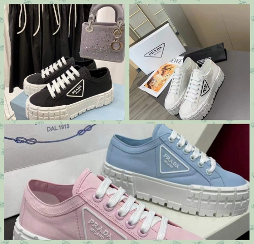 個性新作 プラダ靴 日韓ブランド スニーカー 快適 防水 prada シューズ 